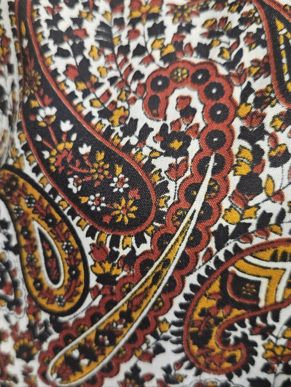 Boho Paisley Print Maxi Kaftan Dress V-Neck Drawstring One Size Viscose India - Picture 5 of 6